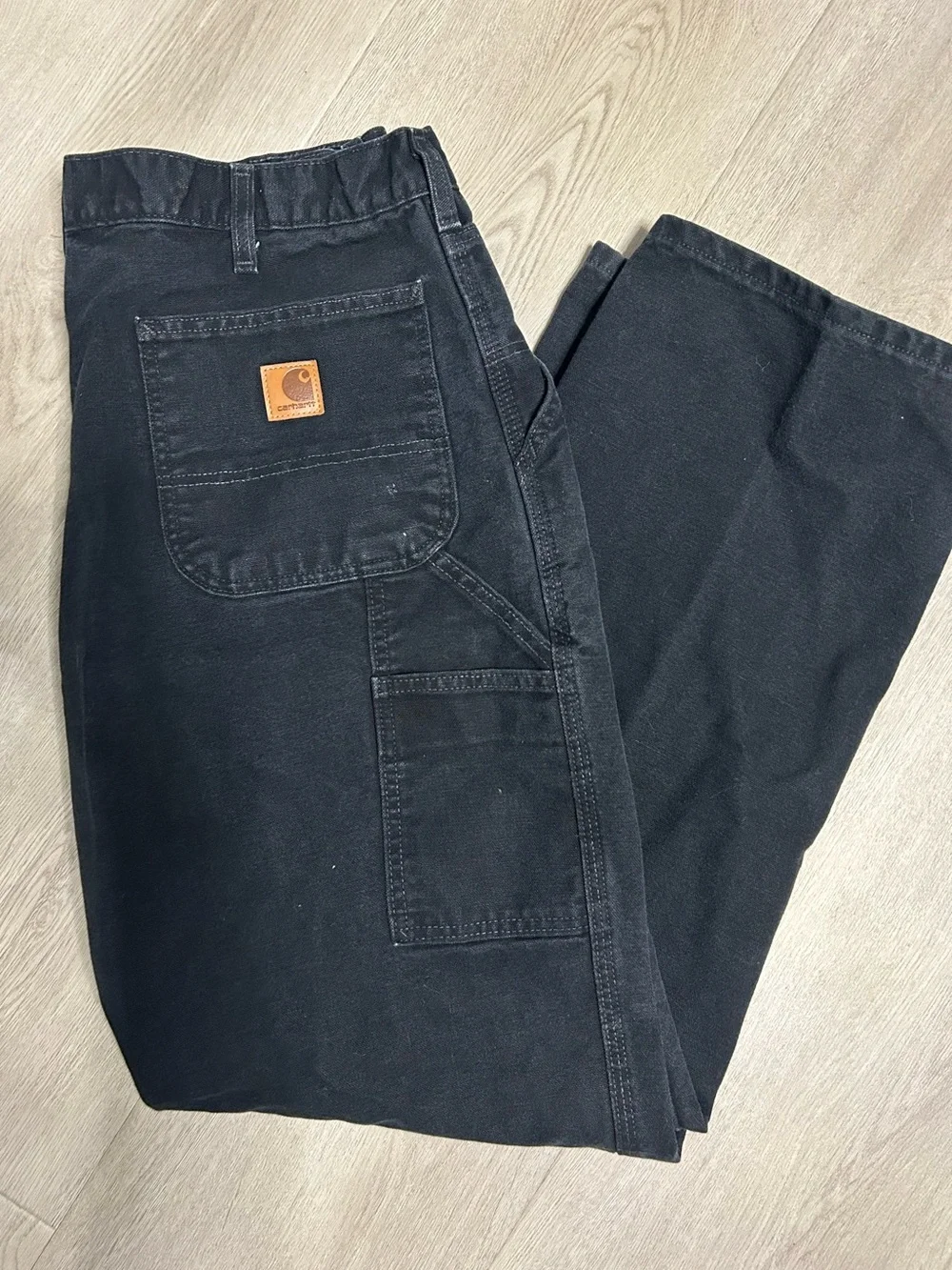 Carhartt Men’s Black Cargo Work Pants with Utility Pockets